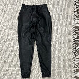 SPANX Black Faux Leather Pants